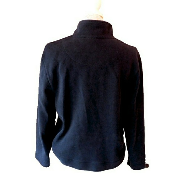 AMBER SUN WOMANS BLACK COTTON HALF ZIP - Picture 4 of 4